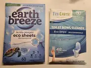 Earth Breeze Laundry Detergent Sheets (Fresh Scent) + Tru Earth Toilet Bowl Clea