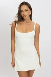 White Mini Dress Sleeveless - Size 16XL, Women's Dress