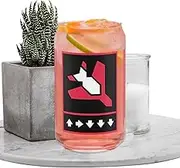Beer Pint Glasses | Cool Printed Wine Drinking Cups,Tall Water Glasses, Fun Cocktail Glasses, Classic Bachelor Glasses for Night Home Bar