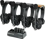 Hollyland Solidcom SE Full Duplex 4-Users ENC Noise Cancellation Wireless Intercom Headset System 1100ft Team Communication with PTT Mute Single Ear Headset for TV Film Production (2.4GHz Version)