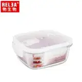 在飛比找遠傳friDay購物優惠-香港RELEA物生物 正方形耐熱玻璃微波保鮮盒 520ml
