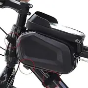 Cycle Phone Bag - Waterproof Top Tube Pouch Phone Holder | TPU Phone Touch, Cycling Accessories Organizer for Road Cycle, Mountain Cycle, Scooters