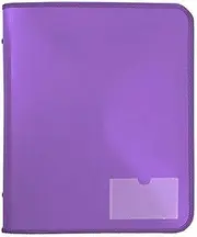 Marbig Zipper Binder with Tech Case, 2D Ring 25 mm, Purple