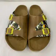 Birkenstock New w/ Box Zürich Yellow Multi Natural Birko Flor/Waxy Leather Nar