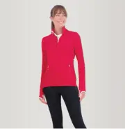 Ladies Zero Restrictions SOFIA Pullover Crimson Thumb Holes at Cuff Pick SZ