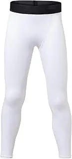 [TSLA] 1 or 2 Pack Boys Youth UPF 50+ Compression Pants Baselayer, Cool Dry Running Tights, 4-Way Stretch Workout Leggings