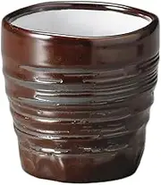 American Glazed Brush Shochu Cup [3.6 x 3.6 inches (9.2 x 9.2 cm), 12.2 fl oz (360 cc)] | Free Cup |