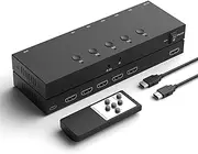 5 Port HDMI Switch 4k@60hz, HDMI Switcher 5 in 1 Out HDCP 2.0 HDMI2.0 Hub Supports 3D Compatible with Nintendo Switch/Switch OLED/Xbox PS5/4/3 DVD Player Fire Stick Roku Apple TV Chromecast PC