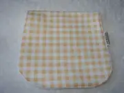 Gingham Camel Burp Cloth Cotton Front Towelling Back Handmade