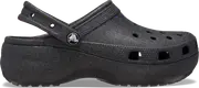 Crocs Women's Classic Platform Glitter Clog; Black, W7