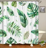 Modest Green Vibes Shower Curtain