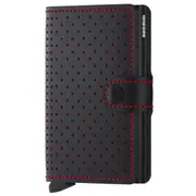 Secrid Miniwallet Compact RFID Wallet - Perforated Black / Red
