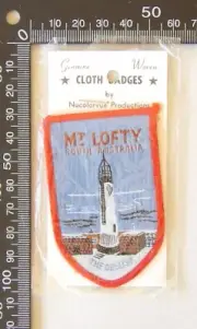 VINTAGE THE OBLISK MOUNT LOFTY SA TRAVEL SOUVENIR PATCH WOVEN CLOTH SEW-ON BADGE