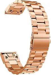 [ISOUDE] QuickFit 26mm Metal Stainless Steel Wristband For Garmin Descent MK2i Mk1 Sport Band Bracelet Watchband For Garmin Fenix 5X 6X