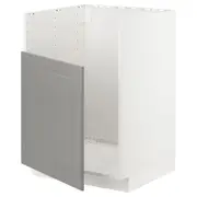 METOD base cab f TALLSJÖN sink, white/Bodbyn grey, 60x60x80 cm