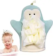 Body Exfoliator Glove | 2-in-1 Glove Exfoliator for Body,Shower Puff, Bathing Accessories, Loofah Sponge, Rich Foaming Towel for Men Women Kids Families