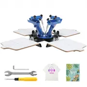 VEVOR 4 Color 4 Station Silk Screening Screenprint Press Screen Printing Machine