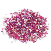 SS16/1440Pcs Glass Diamante Rhinestone, Man Made Gems, AB Red
