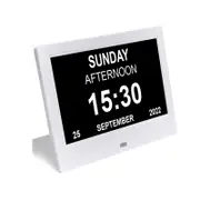 OZNALA 7" LED Large Digital Day Clock Calendar Dementia Date Week Month Year Time Wall