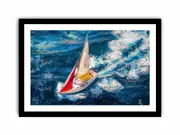 Boat Framed Art for Living room