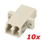 10 PACK LC to LC Multi-mode Duplex Fiber Optic Adapter Coupler Flange Connector