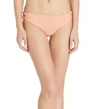 Roxy Print Softly Love Reversible 70s Lace-Up Bottoms Muted Clay Swimwear Sz S