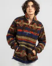 Rusty Teka Quarter Zip Polar Fleece