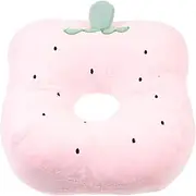 Vaguelly Ear Piercing Pillow Side Sleeping Pillow O-Shaped Nap Donut Pillow Ear Guard Pillow for Sides Sleeper Strawberry Design