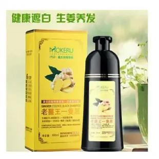 【韓伊】  台灣爆款 官方正品 老薑王草本植物一隻黑 植物染髮劑500ml 老姜王一隻黑 洗染