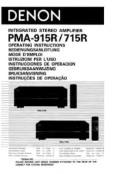Denon PMA-715R PMA-915R Pre-Main Amplifier Owners Manual
