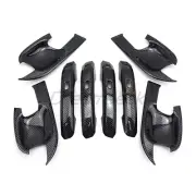 Door Handle + Bowl Cover For Audi SQ5 Q5 FY 18-22 Carbon Fiber Style With Smart (for: Audi)