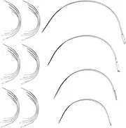 DOITOOL 48-Piece Curved Needles Set Big Eye Knitting Needles C-Type for Upholstery Sewing Craft Projects 4 Sizes (2.0/2.5/3/3.5 Inch)