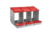 3 Hole Chicken Nesting Box Roll Away Chook Hen Laying Boxes Modular Nest House Poultry Egg Nest Brooder Coop Perch Plastic