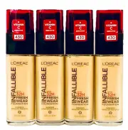 4 LOREAL INFALLIBLE 32-HR Fresh Wear Foundation w/ Vit C & SPF #430 IVORY BUFF