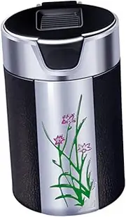 Mikinona Car Cup Ashtray Detachable Led Light Smokeless Car Supplies Easy Clean
