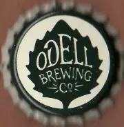 USA Plastic Lined Beer Crown Bottle Cap: Odell Brewing (dark green)