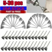 5-30PC Wire Brushes Stainless Steel Dremel Tool Rotary Die Grinder Removal Wheel