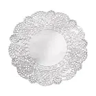250 Pcs Paper Doilies 5 Inch Round Lace Decorative Placemats, Silver