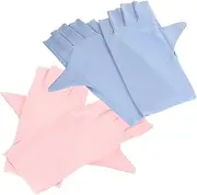 FRCOLOR Protective Gloves for Manicure Uv Protection Gloves for Nail White for Gel Manicure Uv Light