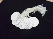 White Recycled Card Small 50 mm Circle Swing Tags Bulk Pack of 1000