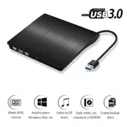 Slim External USB 3.0 CD DVD RW Writer Drive Burner Reader Player For Laptop PC