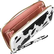[GLSTOY] Ladies Wallet Cow Purse Compact Wallet for Women Travel Toiletry Bag Multiple Compartments