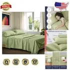 Luxury King Size Egyptian Cotton Sheet Set - 1200 Thread Count Soft Sage Green