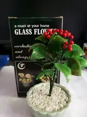 6" Tall Glass flower