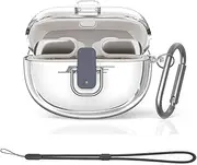 Secure Lock Clear Case Compatible with Bose Ultra Open Earbuds (2024) - TPU Protective Cover with Keychain