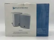 Element EOD5 Indoor Outdoor 3-Way Speakers With Wall Mounting Brackets 60W NEW