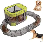lyanny Outdoor Cat Tunnel Enclosure | Outside Small Animals House Portable Tent | Bored Cat Play Toy Easy Setup Kitten Playground for Balcony Yard Garden Patio