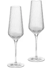 [Wedgwood] Swirl Flute 270ml Set of 2 in Clear