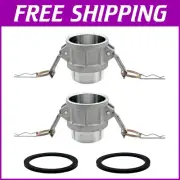 Durable 4" Aluminum Camlock Hose Fittings - Quick Connect/Disconnect (2 PCS)