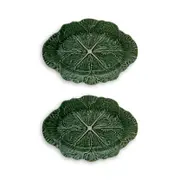 Bordallo Pinheiro Cabbage Oval Platter, Set of 2